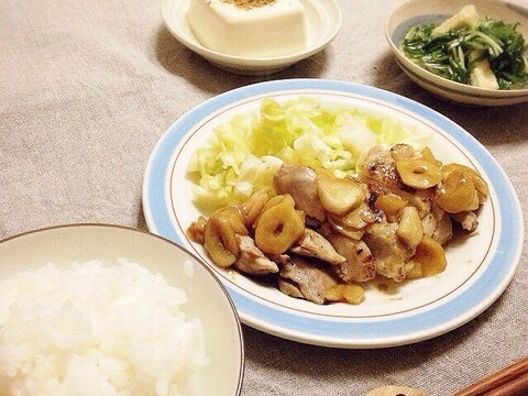 鶏もも肉のガーリックソテー